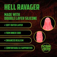 Fiction Cocks Hell Ravager - Silikonidildo - Punainen, kuva 7