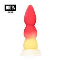 Fiction Cocks Whipped Berry - Silicone Butt Plug - Red/Yellow