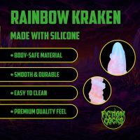 Fiction Cocks Rainbow Kraken - Buttplug i silikone - Regnbue, billede 7