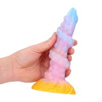 Fiction Cocks Rainbow Kraken - Buttplug i silikone - Regnbue, billede 6