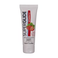 HOT Superglide - Edible Waterbased Lubricant - Strawberry - 75 ml