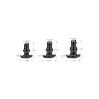 PerfectFitBrand Double Tunnel Plug - Ontto anaalitappi - M - Musta, kuva 2
