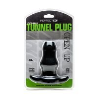 PerfectFitBrand Double Tunnel Plug - Hollow Butt Plug - XL - Black, picture 2