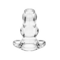 PerfectFitBrand Double Tunnel Plug - Plug anal creux - XL - Transparent