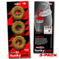 Hunkyjunk Super Huj - Lot de 3 cockrings extensibles - Bronze métallisé, photo 2