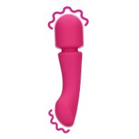 Loveline ultrapehmeä silikoninen kaksipäinen wand-vibraattori - Prestone Pink