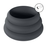 Levelz Wide O Penisringset i silikon 3-pack - S/M/L - Svart