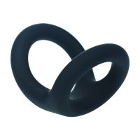 Levelz Double O Cockring in Silicone - M - Nero, immagine 3