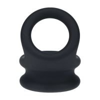 Levelz Wide Double O Penisring i silikon - L - Svart, bilde 3