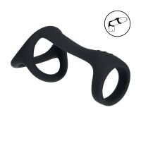 Levelz Tri O Anello in Silicone per Asta, Pene e Testicoli - Nero