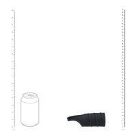 Levelz Cockring em Silicone com Manga Canelada - Preto, imagem 5