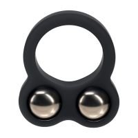 Levelz Cockring in Silicone Liquido con Doppio Peso - Nero, immagine 2