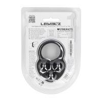 Levelz Cockring lesté triple en silicone liquide - Noir, photo 3