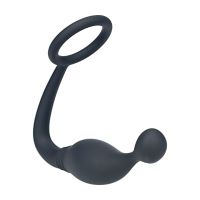 Levelz Cockring in Silicone con Stimolatore Prostatico - L - Nero, immagine 4