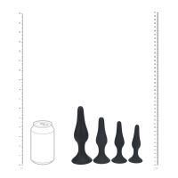 Levelz Slim analpluggsett i silikon, 4 stk - S/M/L/XL - Svart, bilde 5