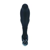 Levelz Massaggiatore Prostatico Rippled in Silicone con Anello Rigido - S - Nero, immagine 3
