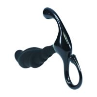 Levelz Massaggiatore Prostatico Rippled in Silicone con Anello Rigido - S - Nero, immagine 4