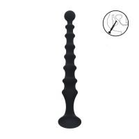 Levelz Sonda Anale Nervata Svasata in Silicone - Nera