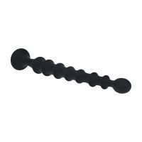 Levelz Sonda Anale Nervata Svasata in Silicone - Nera, immagine 4