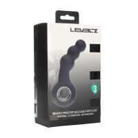 Levelz Vibrating Beaded Silicone Prostate Massager with Loop - Black, picture 5