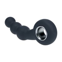 Levelz Vibrating Beaded Silicone Prostate Massager with Loop - Black, picture 3