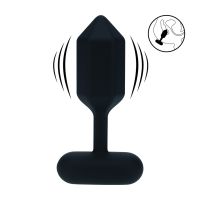 Levelz Hexagonal Vibrating Silicone Anal Plug - S - Black