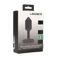 Levelz Hexagonal Vibrating Silicone Anal Plug - S - Black, picture 6