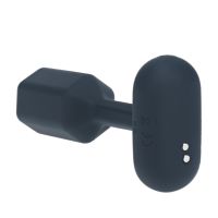 Levelz Hexagonal Vibrating Silicone Anal Plug - S - Black, picture 4