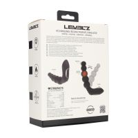 Levelz Stimulateur de prostate à billes vibrant, chauffant, flexible et tapotant en silicone - Noir, photo 7