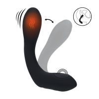 Levelz Vibrating Heating Bendable Tapping Silicone Prostate Stimulator - Black