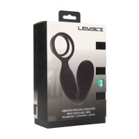 Levelz Vibrerande prostatastimulator i silikon med penis- och pungring - Svart, bild 6