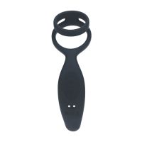 Levelz Vibrerande prostatastimulator i silikon med penis- och pungring - Svart, bild 3