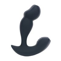 Levelz Stimulateur de prostate vibrant double moteur en silicone liquide avec télécommande - Noir, photo 4