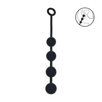 Levelz Round Analkugler i silikone - L - 40mm - Sort