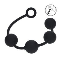 Levelz Round Analkugler i silikone - XL - 50mm - Sort