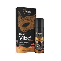 Orgie Dual Vibe! Kyssevenlig flydende vibrator - Sex On The Beach - 15 ml, billede 3