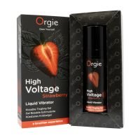 Orgie High Voltage - Flydende vibrator - Jordbær - 15 ml, billede 3