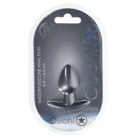 Ouch! Smooth analplugg i silikon - Small - 6,5 cm - Gunmetal, bilde 3