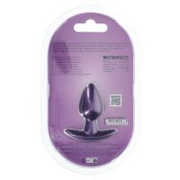 Ouch! Plug Anal em Silicone Liso - Pequeno - 6,5 cm - Roxo Metalizado, imagem 5