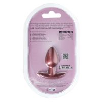 Ouch! Plug Anal em Silicone Liso - Pequeno - 6,5 cm - Ouro Rosa, imagem 5