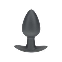 Ouch! Plug anal lisse en silicone - Medium - 7,9 cm - Gunmetal