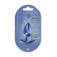 Ouch! Smooth Analplugg i silikon - Medium - 7,9 cm - Metallic blå, bild 3