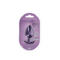 Ouch! Plug Anale in Silicone Liscio - Large - 8,9 cm - Viola Metallizzato, immagine 2