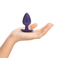 Ouch! Plug Anale in Silicone Liscio - Large - 8,9 cm - Viola Metallizzato, immagine 3