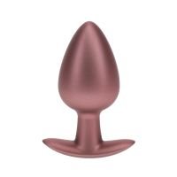 Ouch! Plug anal en silicone lisse - Large - 8,9 cm - Or rose