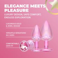Ouch! Paris Collection - Set di Plug Anali in Metallo - Rosa, immagine 5