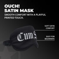 Ouch! Cum Slut - Masque en satin imprimé - Noir, photo 3