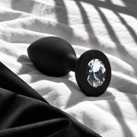 Ouch! Plug Anale Diamond Intercambiabile Medio - Nero, immagine 3