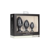 Ouch! Swirled Butt Plug Set - Black, picture 5