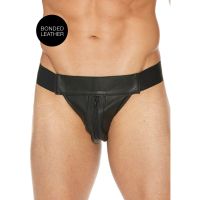 Ouch! Jockstrap med lynlås - læderudseende, billede 6